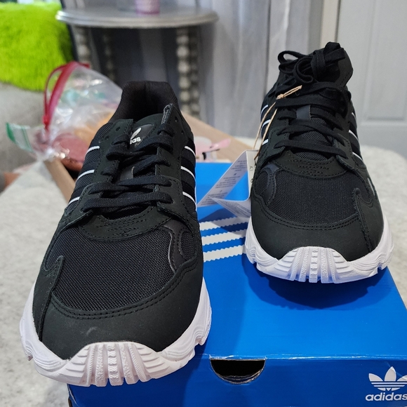 Adidas Black and White Sneakers - Picture 2 of 3